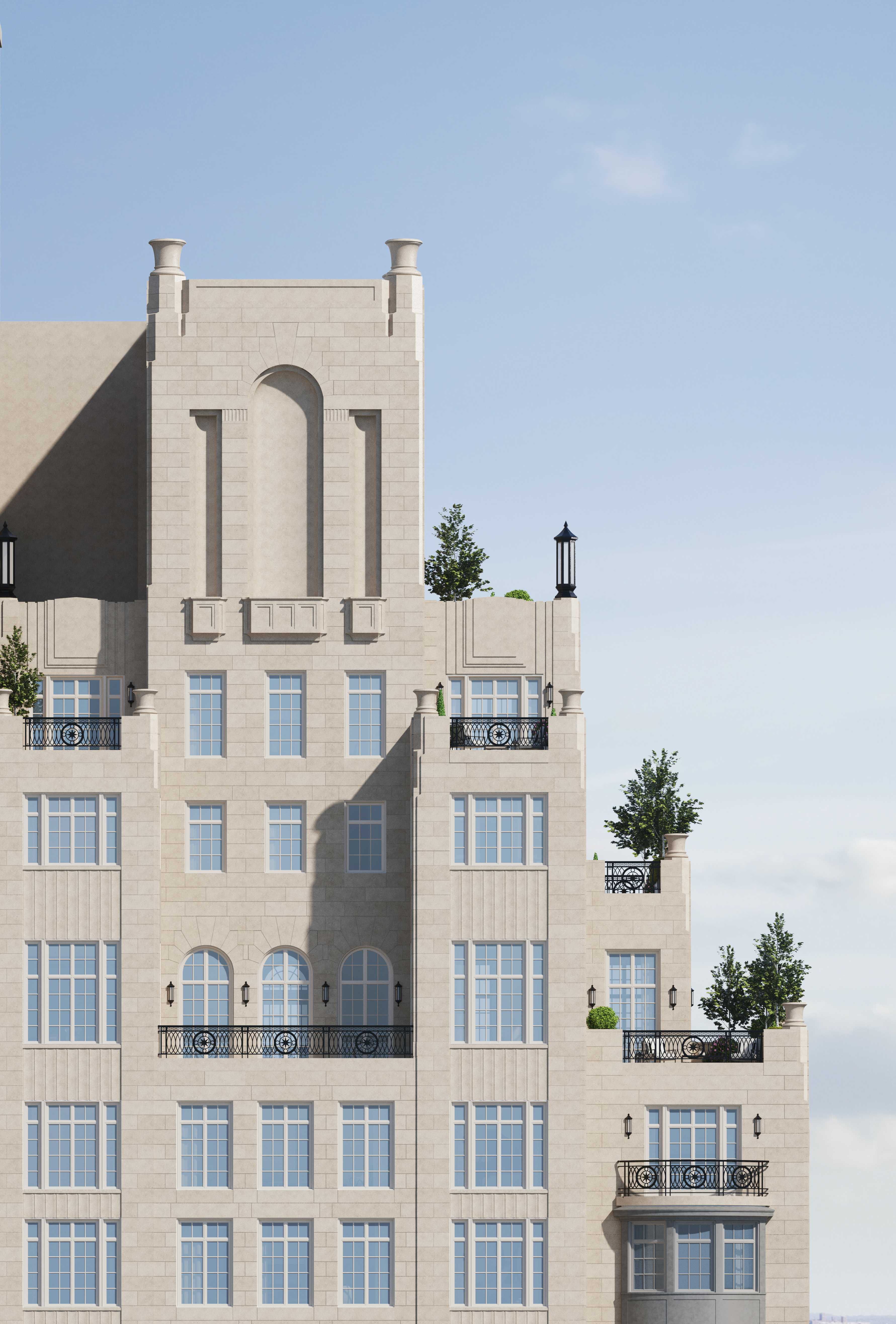 View of White Building